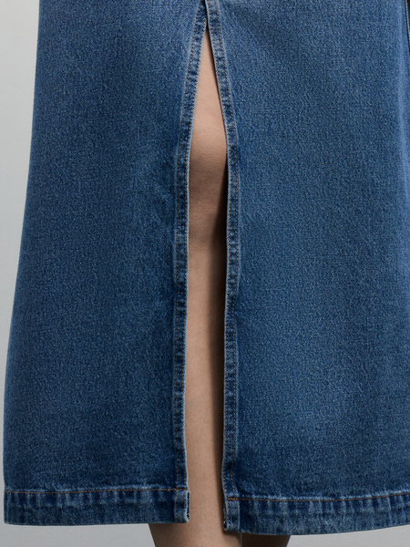 Джинсовая юбка миди с градиентом 4225483283-103 - фото 6