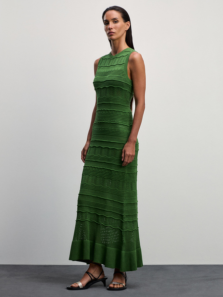 Вязаное платье Zarina 4226620540-12, размер M (RU 46), цвет зеленый Вязаное платье, 4226620540 - фото 2