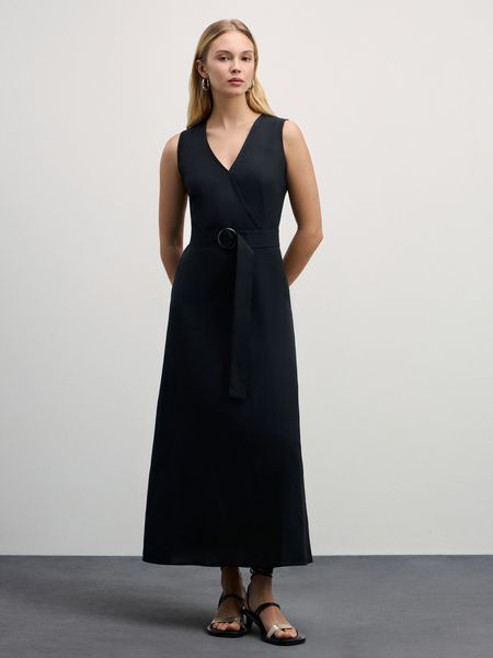 платье женское Zarina 4327003509-50, размер XL (RU 50), цвет черный