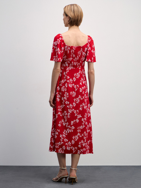 Платье миди с цветочным принтом 4327005505-207 - фото 3