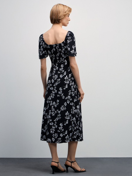 Платье миди с цветочным принтом Zarina 4327005505-227, размер 2XS (RU 40) Платье миди с цветочным принтом, 4327005505 - фото 4