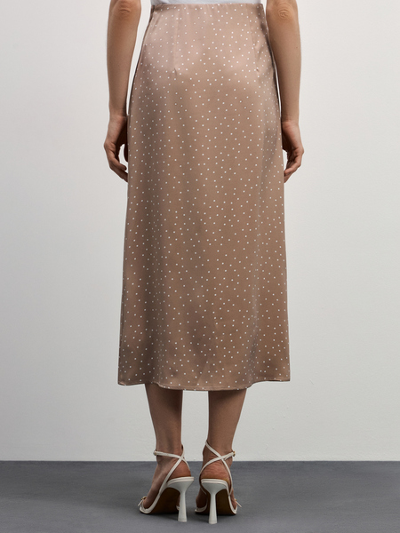 юбка женская Zarina 4327207206-238, размер L (RU 48), цвет бежевый графика мелкая юбка женская, 4327207206 - фото 4