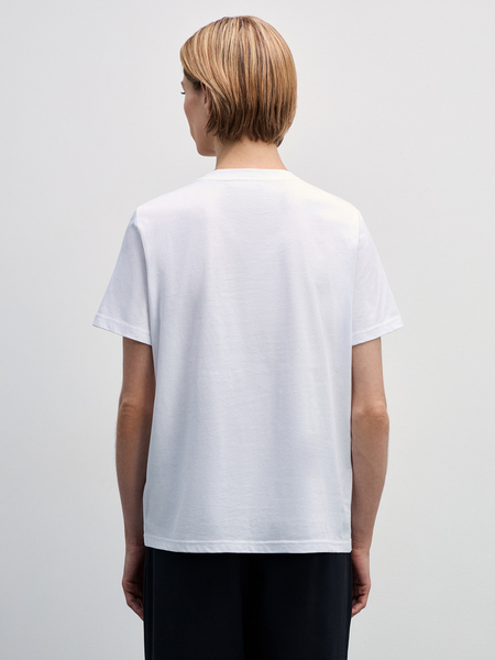 Базовая футболка из хлопка с принтом Zarina 4327509409-1, размер XS (RU 42), цвет белый Базовая футболка из хлопка с принтом, 4327509409 - фото 4