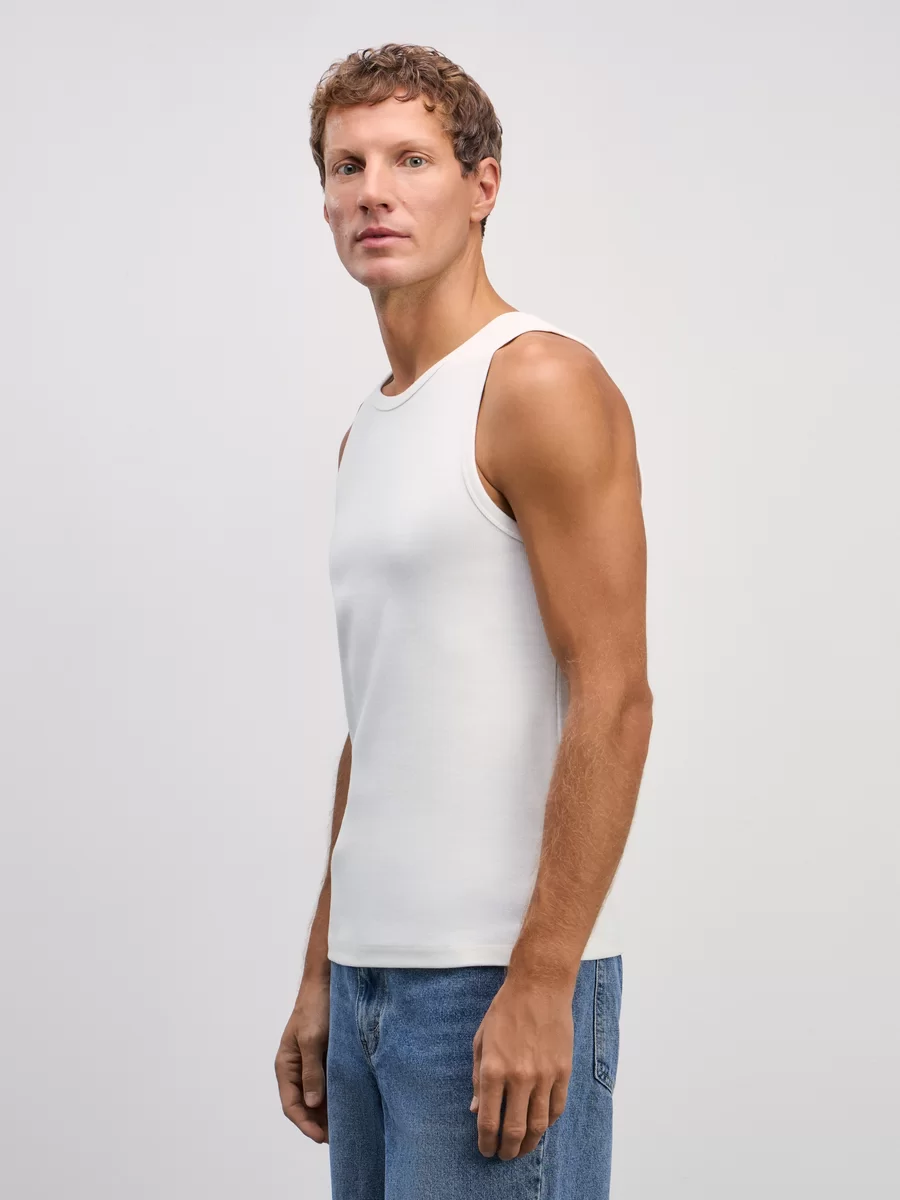 Майка slim fit в рубчик M_TANK1-1 - фото 4