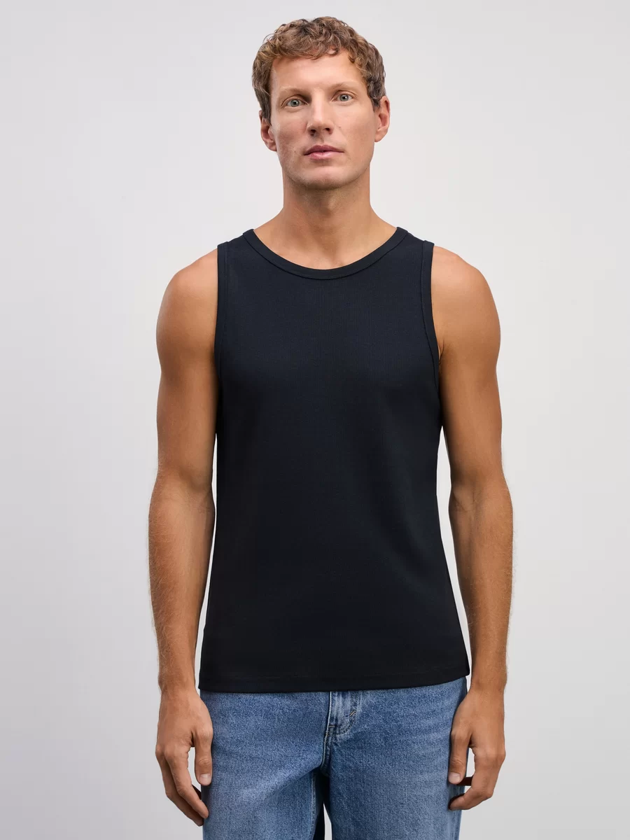 Майка slim fit в рубчик M_TANK1-50 - фото 5