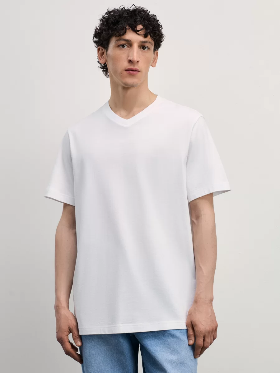 Футболка slim fit M_V_NECK1-1 - фото 1