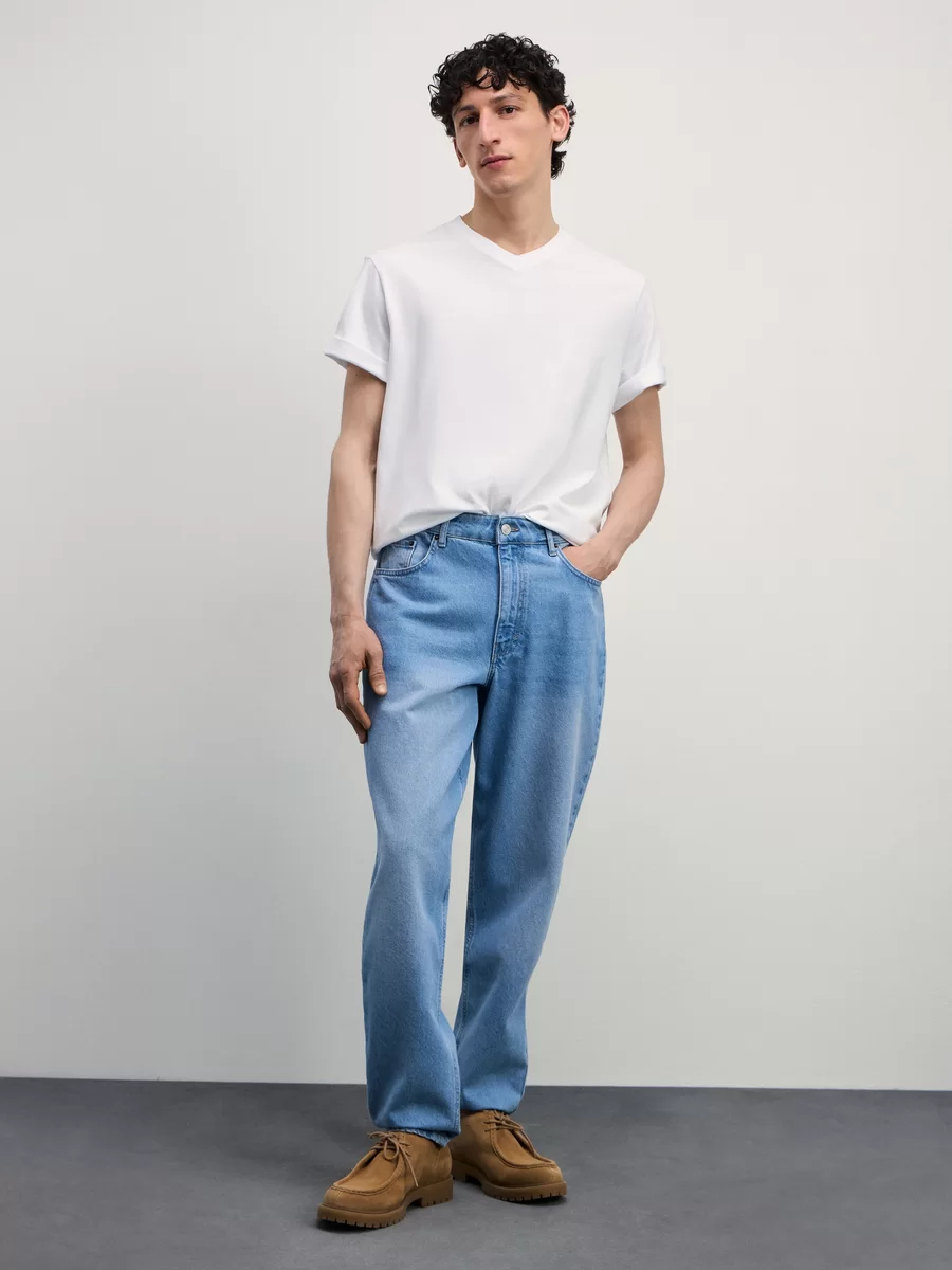 Футболка slim fit M_V_NECK1-1 - фото 2
