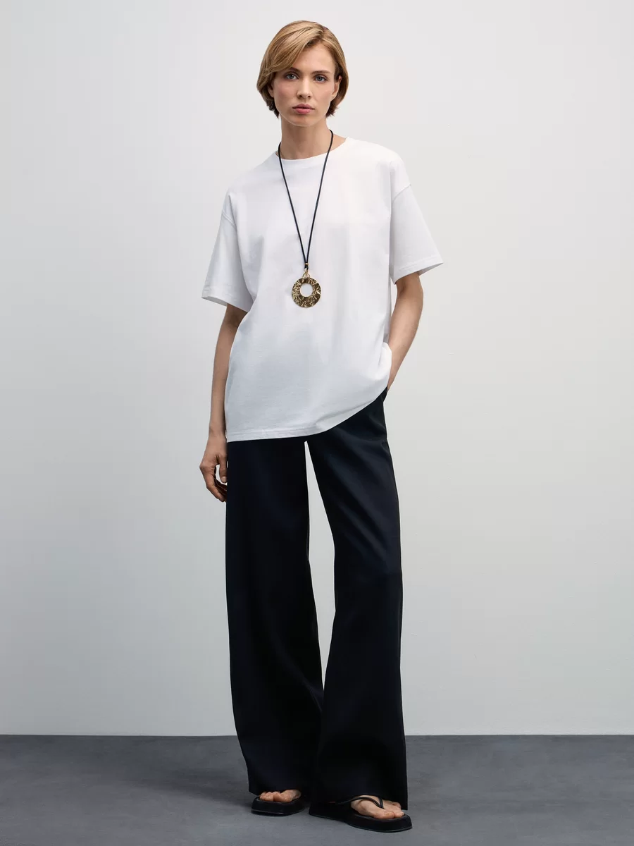 Базовая футболка оверсайз из хлопка W_OVERSIZE1-1 - фото 1
