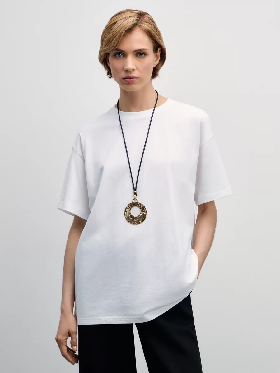 Базовая футболка оверсайз из хлопка W_OVERSIZE1-1 - фото 2