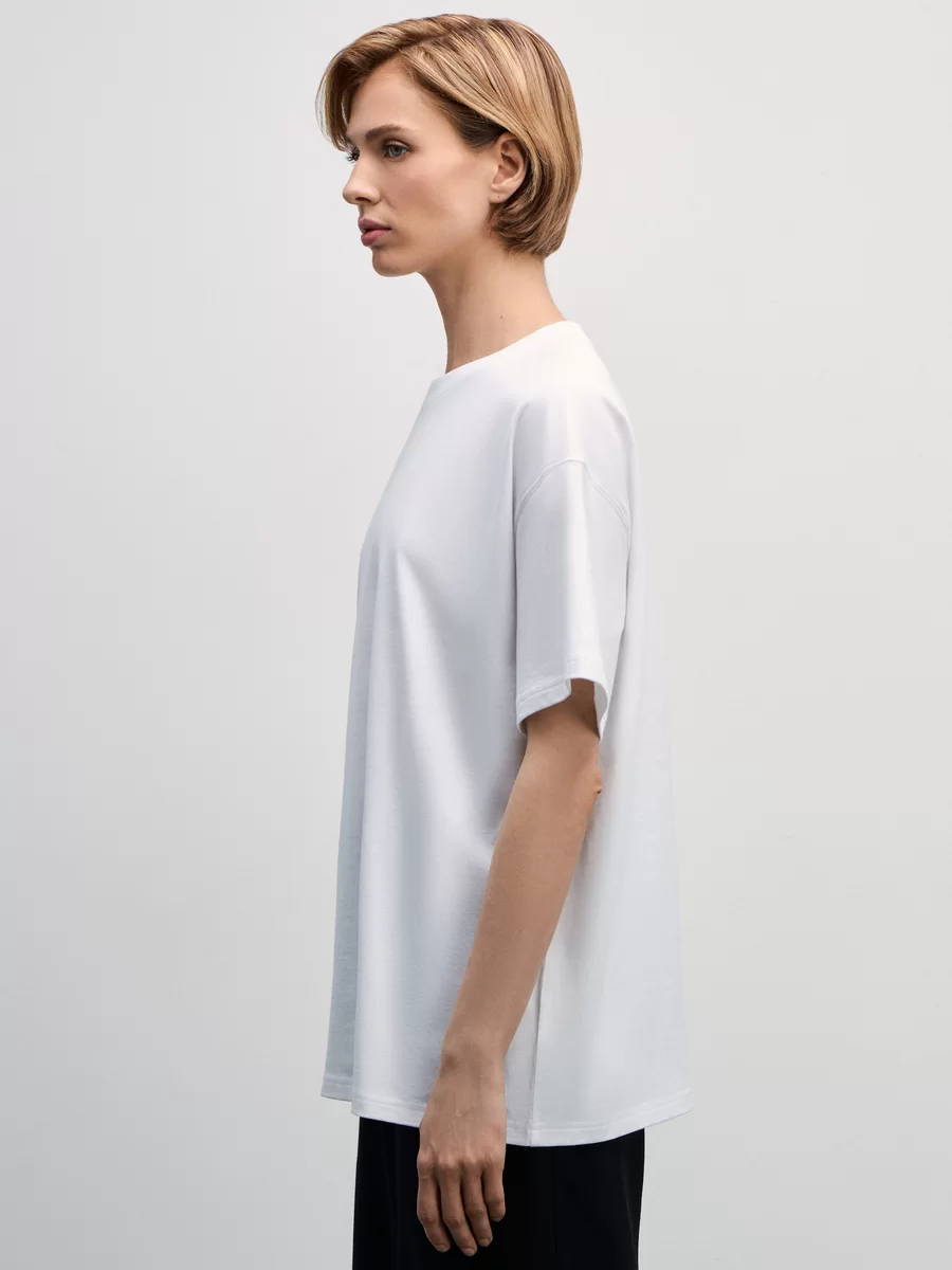 Базовая футболка оверсайз из хлопка W_OVERSIZE1-1 - фото 4