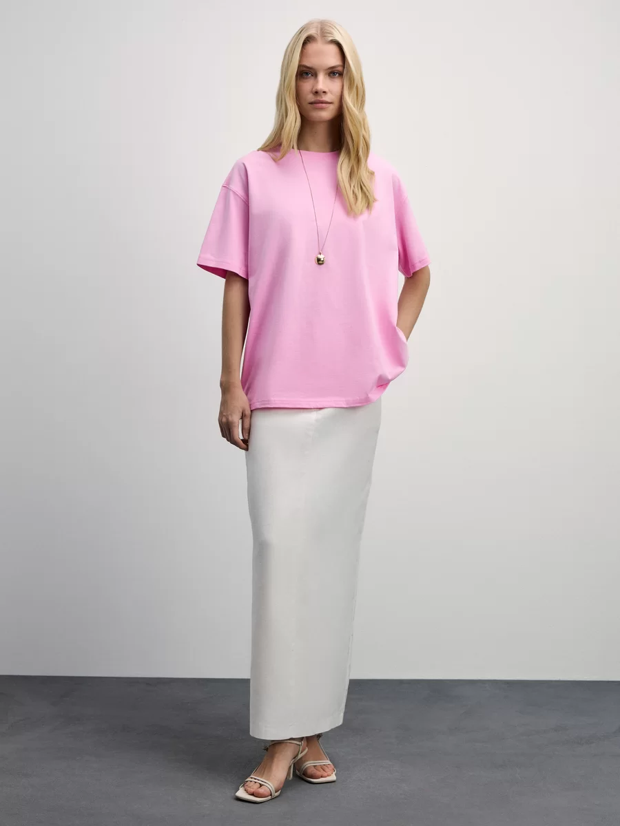 Базовая футболка оверсайз из хлопка W_OVERSIZE1-90 - фото 2