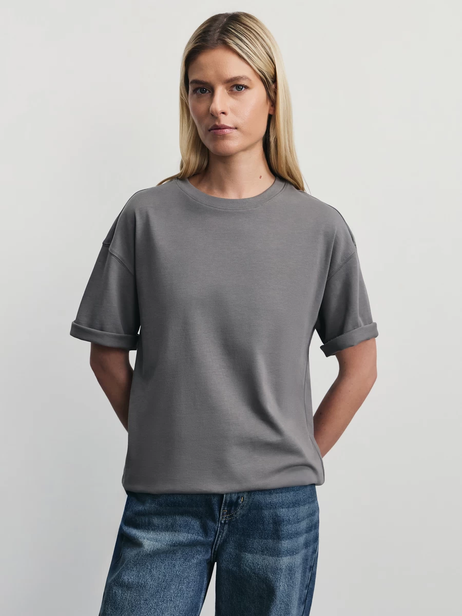 Базовая футболка свободного кроя W_OVERSIZE3-66 - фото 1