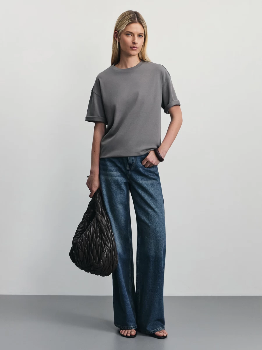 Базовая футболка свободного кроя W_OVERSIZE3-66 - фото 2
