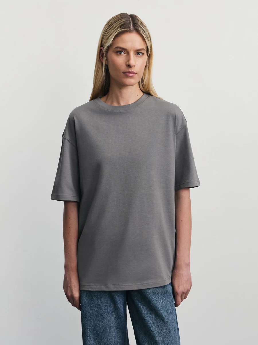 Базовая футболка свободного кроя W_OVERSIZE3-66 - фото 3