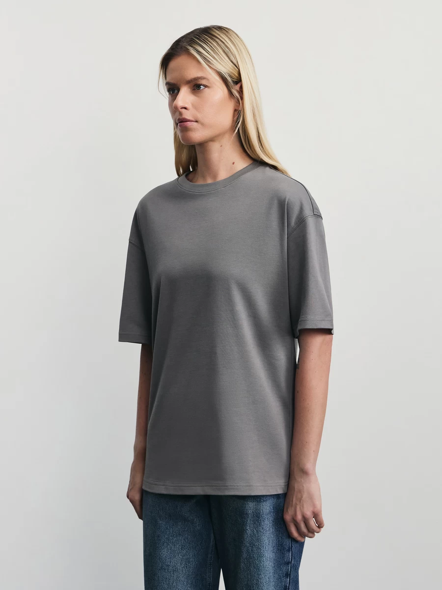 Базовая футболка свободного кроя W_OVERSIZE3-66 - фото 4