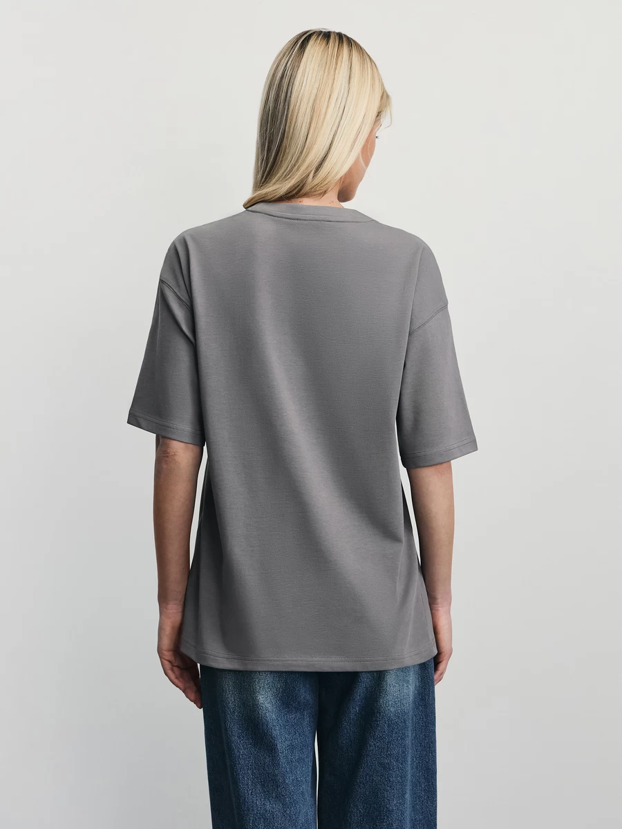 Базовая футболка свободного кроя W_OVERSIZE3-66 - фото 5