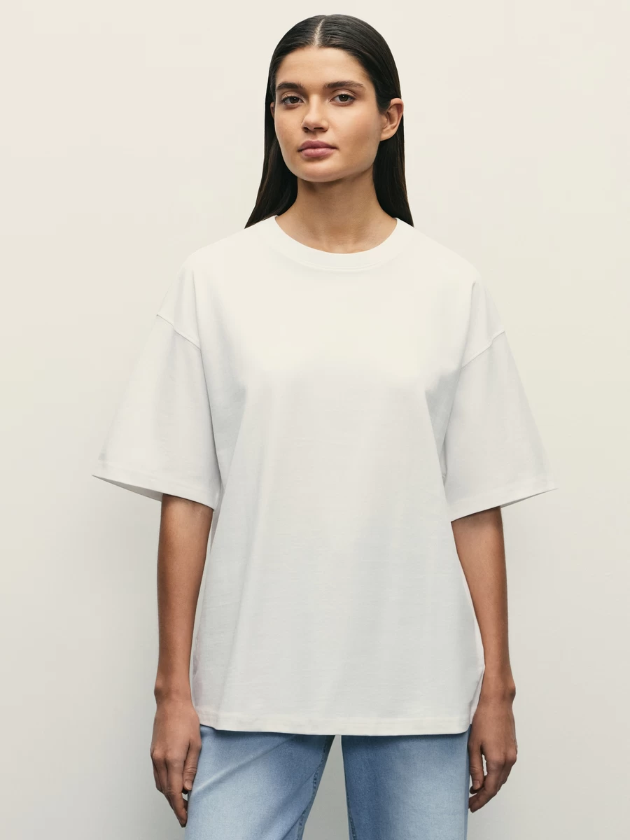 Базовая футболка оверсайз из хлопка W_OVERSIZE4-1 - фото 1