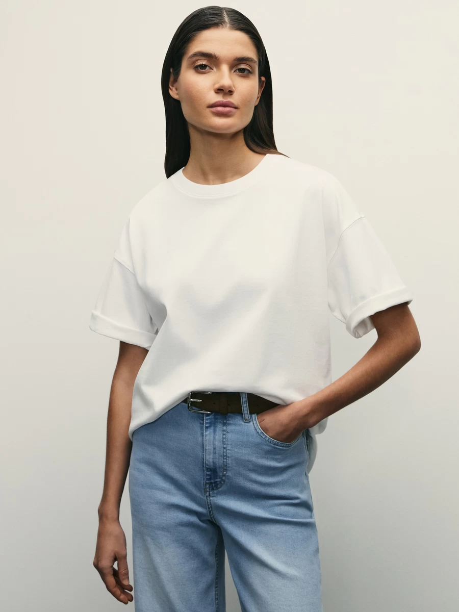 Базовая футболка оверсайз из хлопка W_OVERSIZE4-1 - фото 3