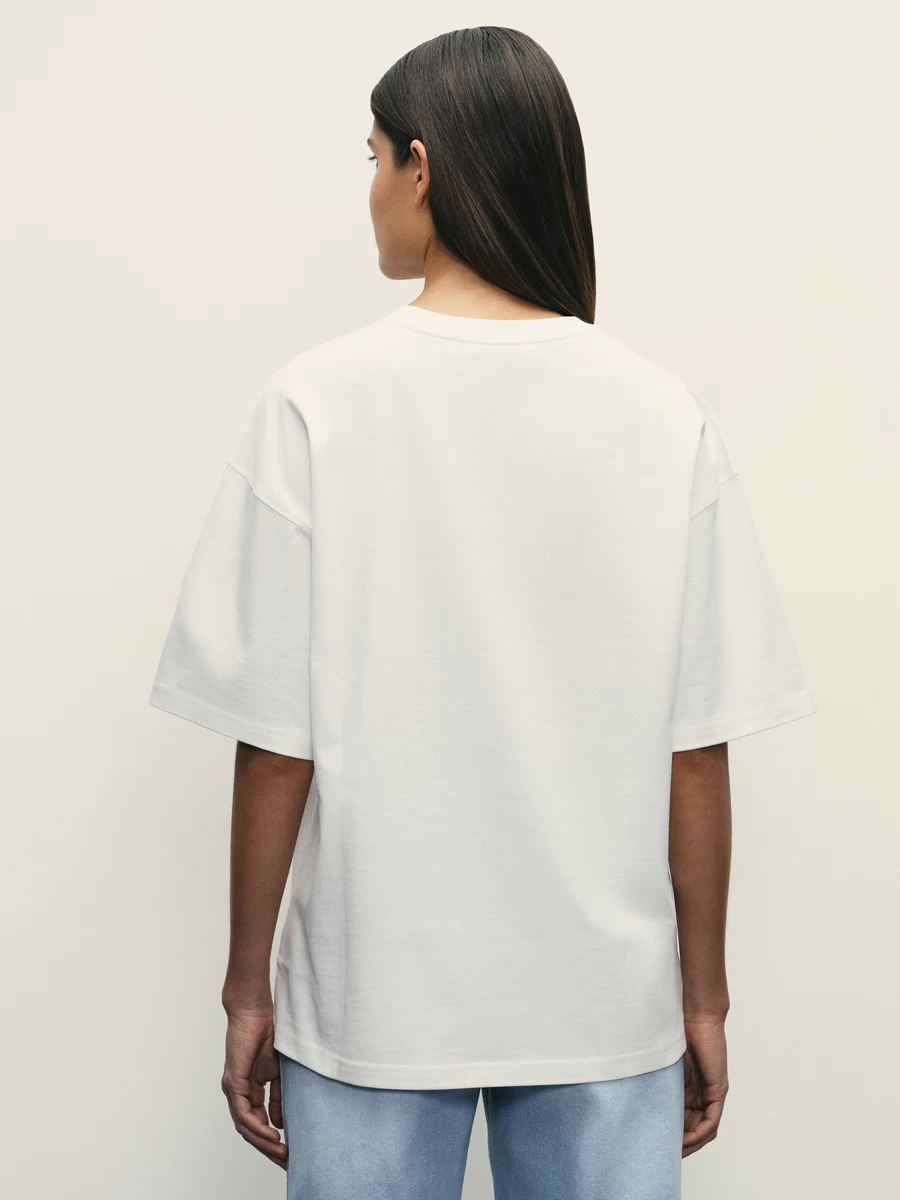 Базовая футболка оверсайз из хлопка W_OVERSIZE4-1 - фото 5