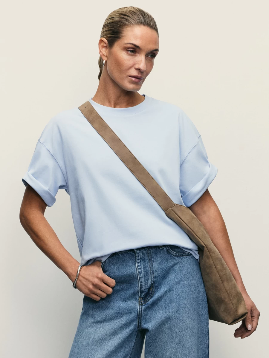 Базовая футболка оверсайз из хлопка W_OVERSIZE4-41 - фото 1