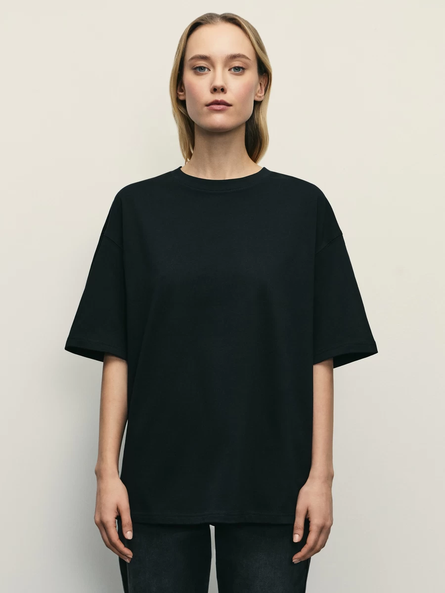 Базовая футболка оверсайз из хлопка W_OVERSIZE4-50 - фото 3