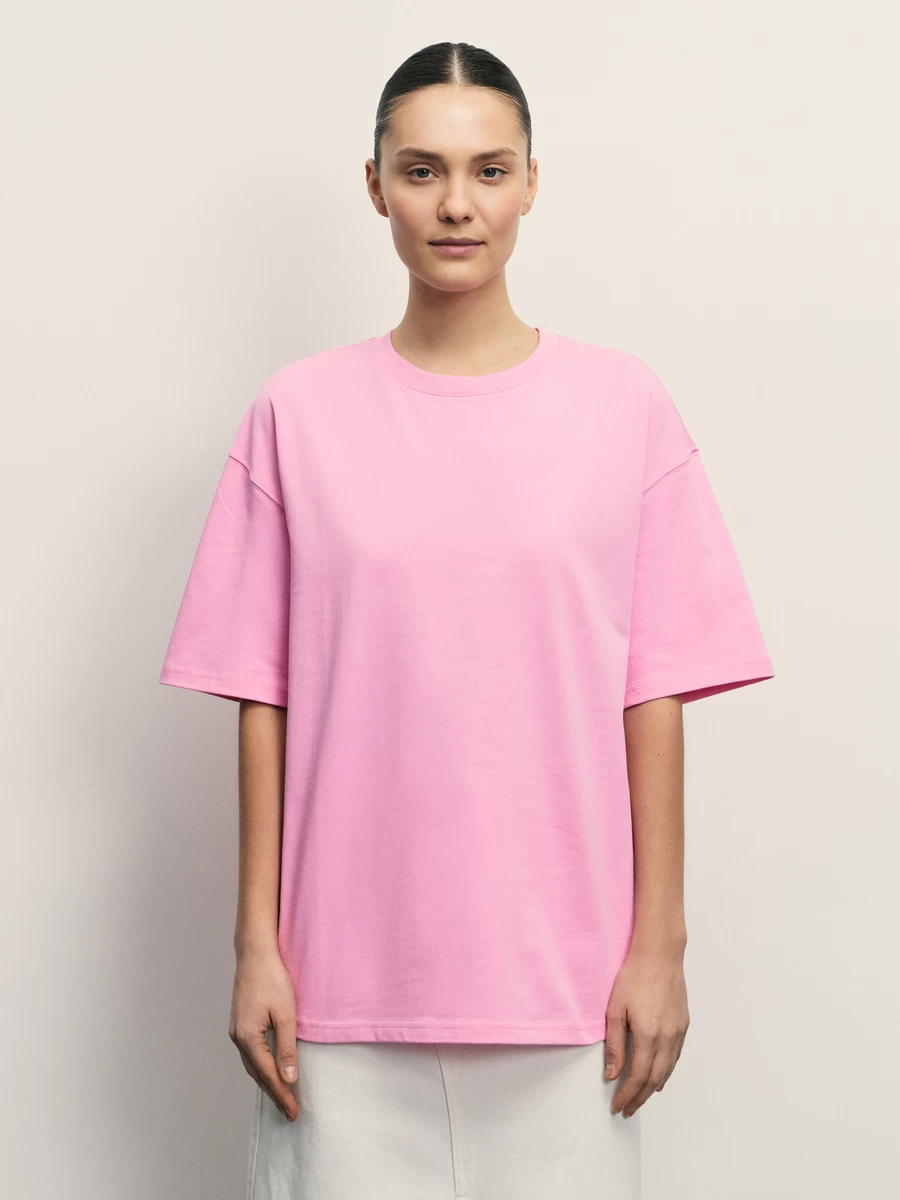 Базовая футболка оверсайз из хлопка W_OVERSIZE5-90 - фото 3
