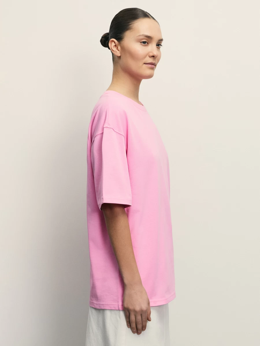 Базовая футболка оверсайз из хлопка W_OVERSIZE5-90 - фото 4