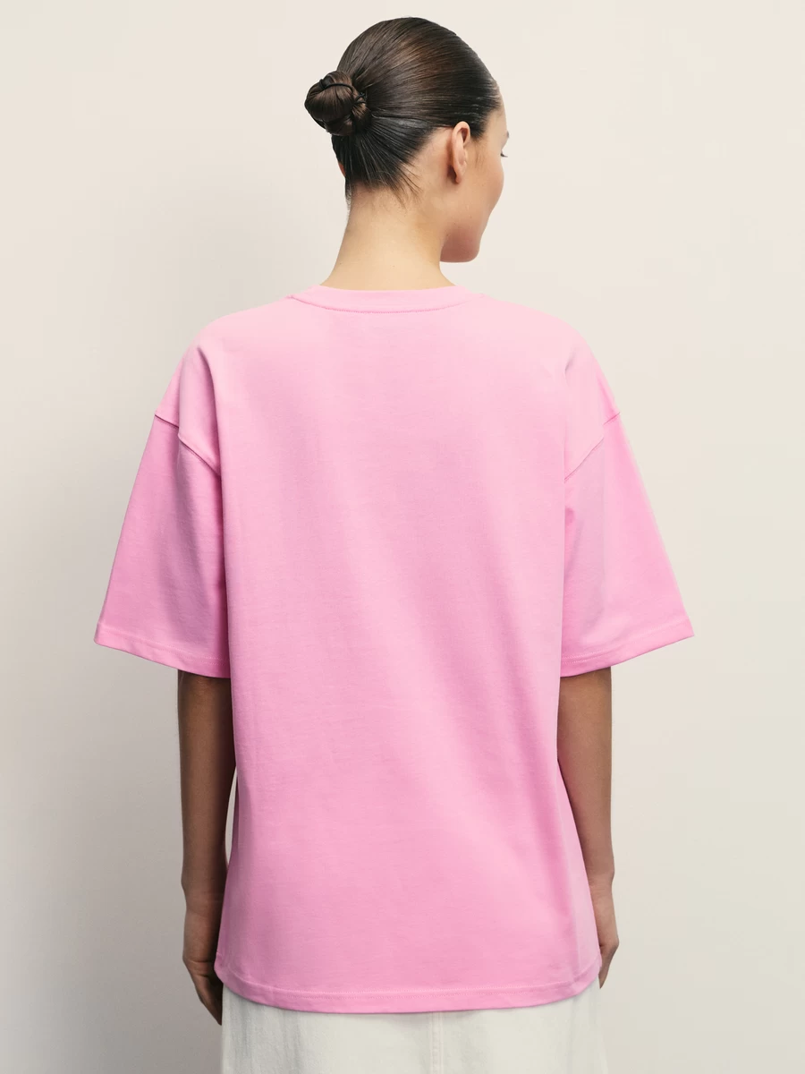 Базовая футболка оверсайз из хлопка W_OVERSIZE5-90 - фото 5