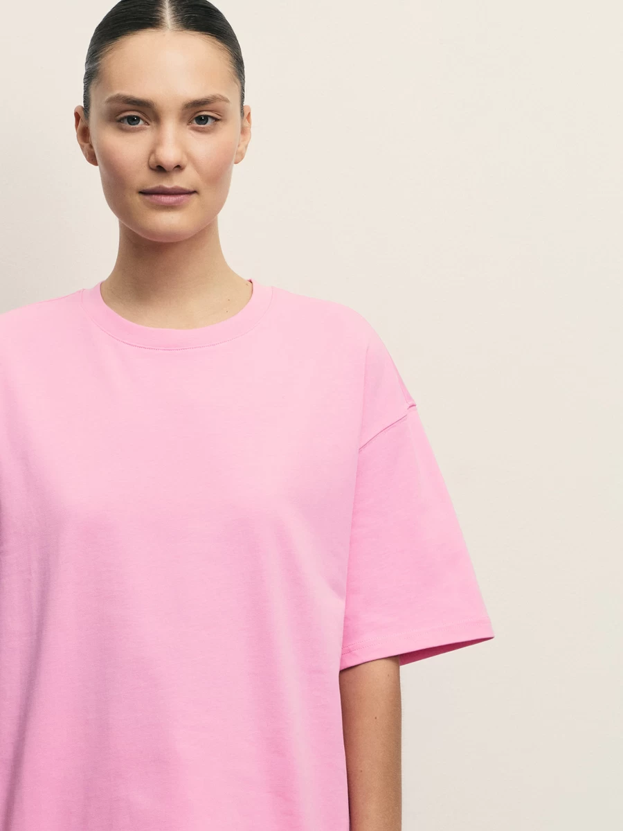 Базовая футболка оверсайз из хлопка W_OVERSIZE5-90 - фото 6