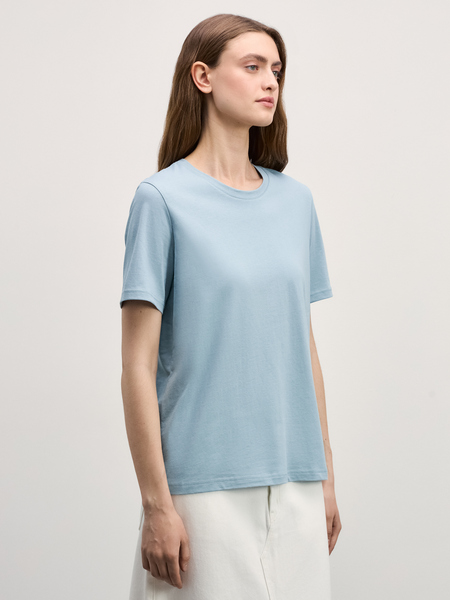 футболка женская Zarina W_REGULAR2-163, размер S (RU 44), цвет лазурный футболка женская, W_REGULAR2 - фото 4