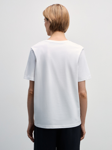 футболка женская Zarina W_REGULAR2-1, размер L (RU 48), цвет белый футболка женская, W_REGULAR2 - фото 5