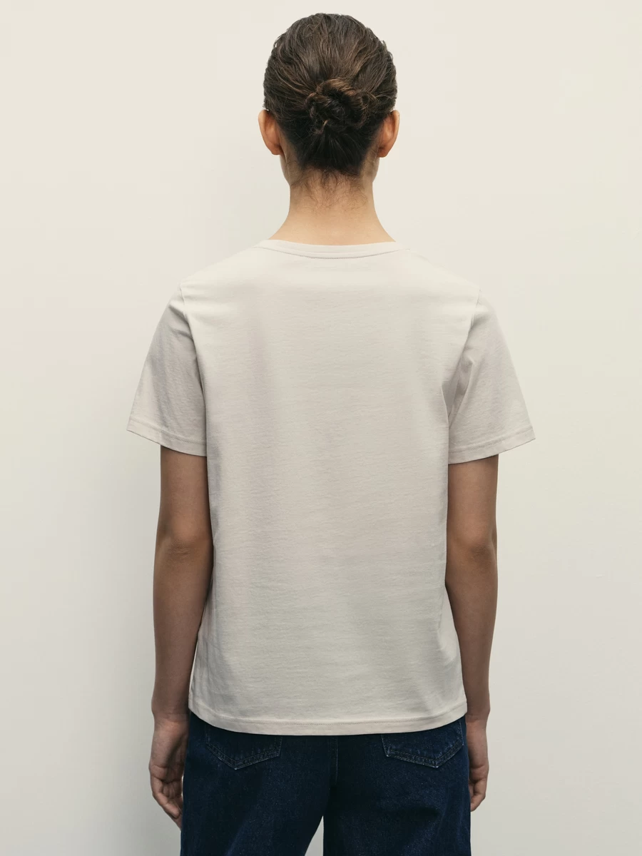 Базовая футболка с V-образным вырезом из хлопка W_V-NECK2-60 - фото 5