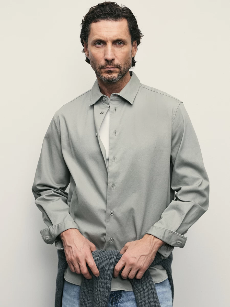 Рубашка relax с эффектом garment dye ZR2503043004-150 - фото 7