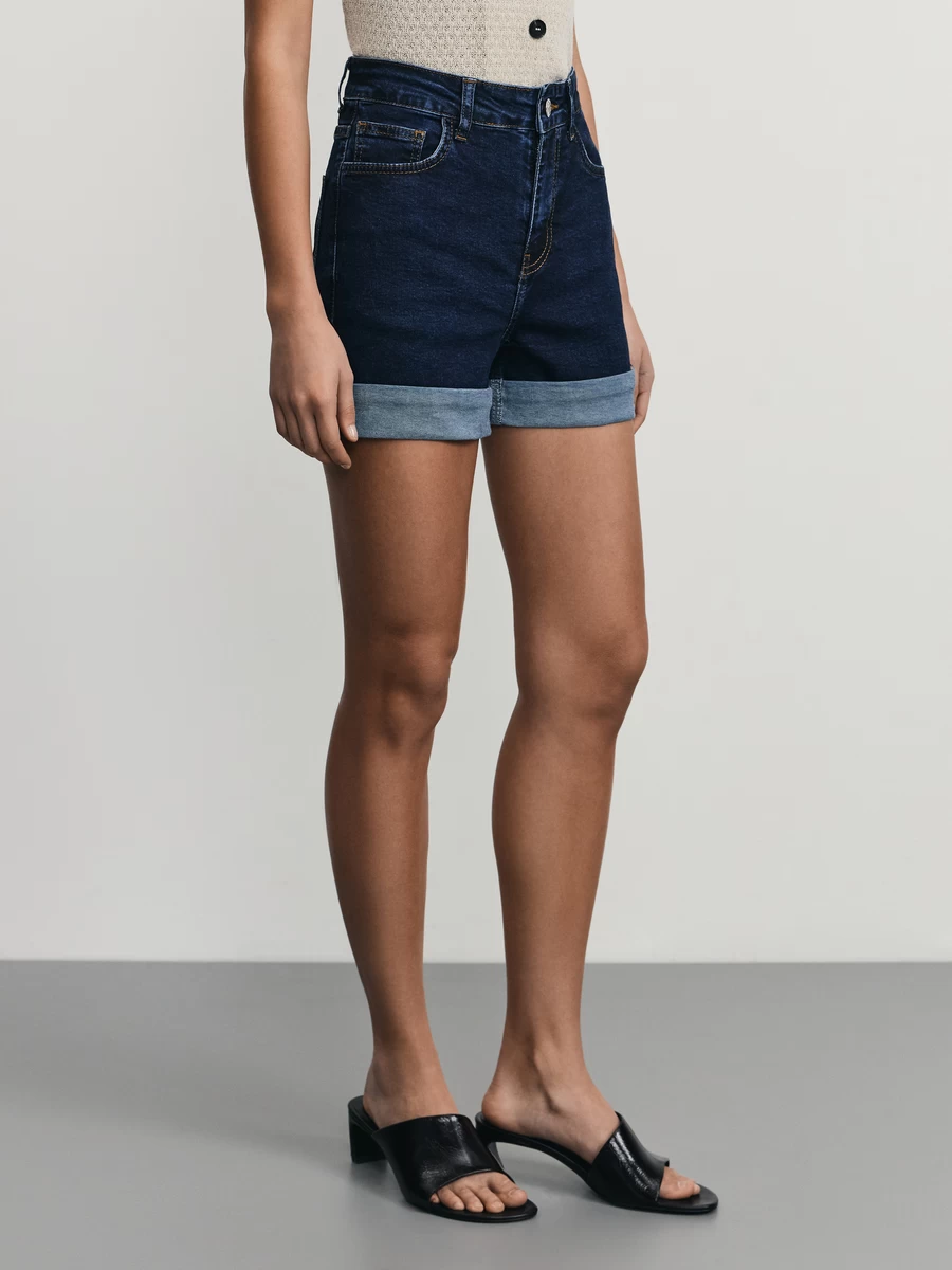 Джинсовые шорты mom fit ZR2505092361-104 - фото 4
