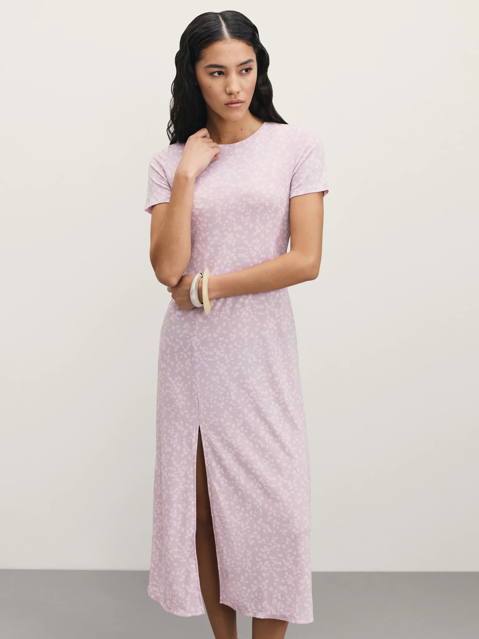 Платье длины миди с разрезом ZR2507012910-284 - купить в интернет