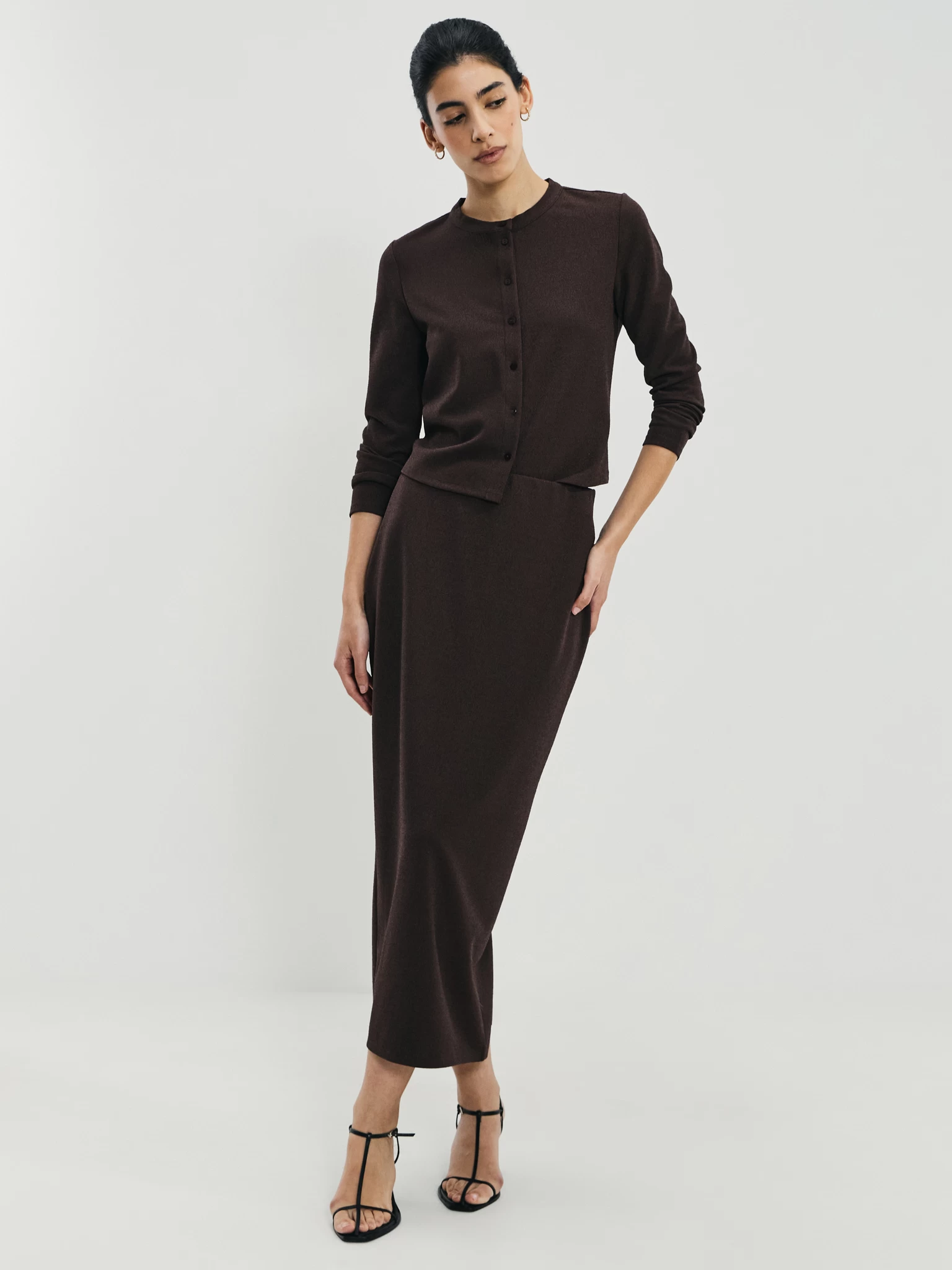 【Y u i 】 Юбка миди с люрексом ZR2512013502-27 - купить в интернет-магазине