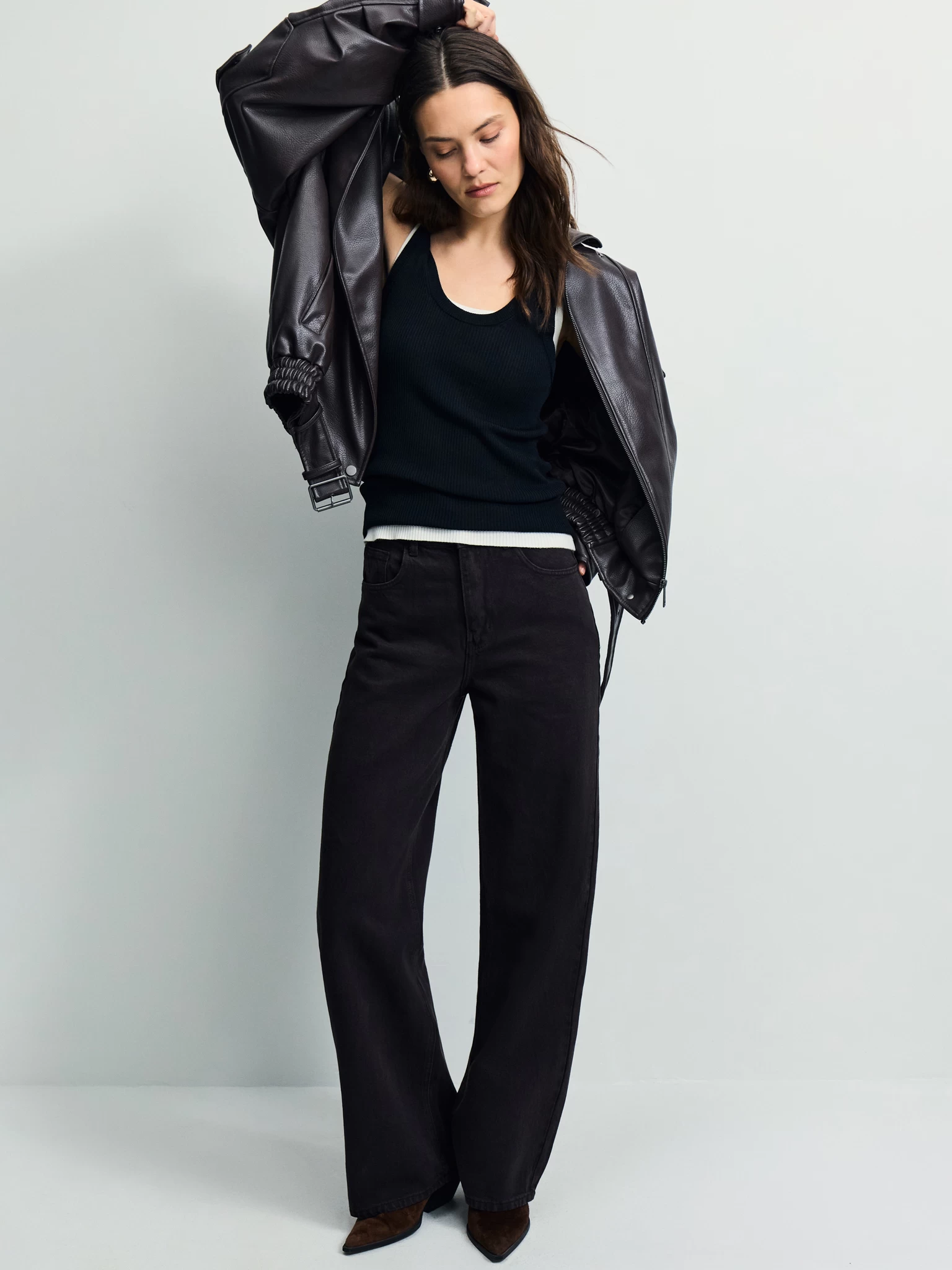 Джинсы wide leg с высокой посадкой ZR2603092306-27 - купить в