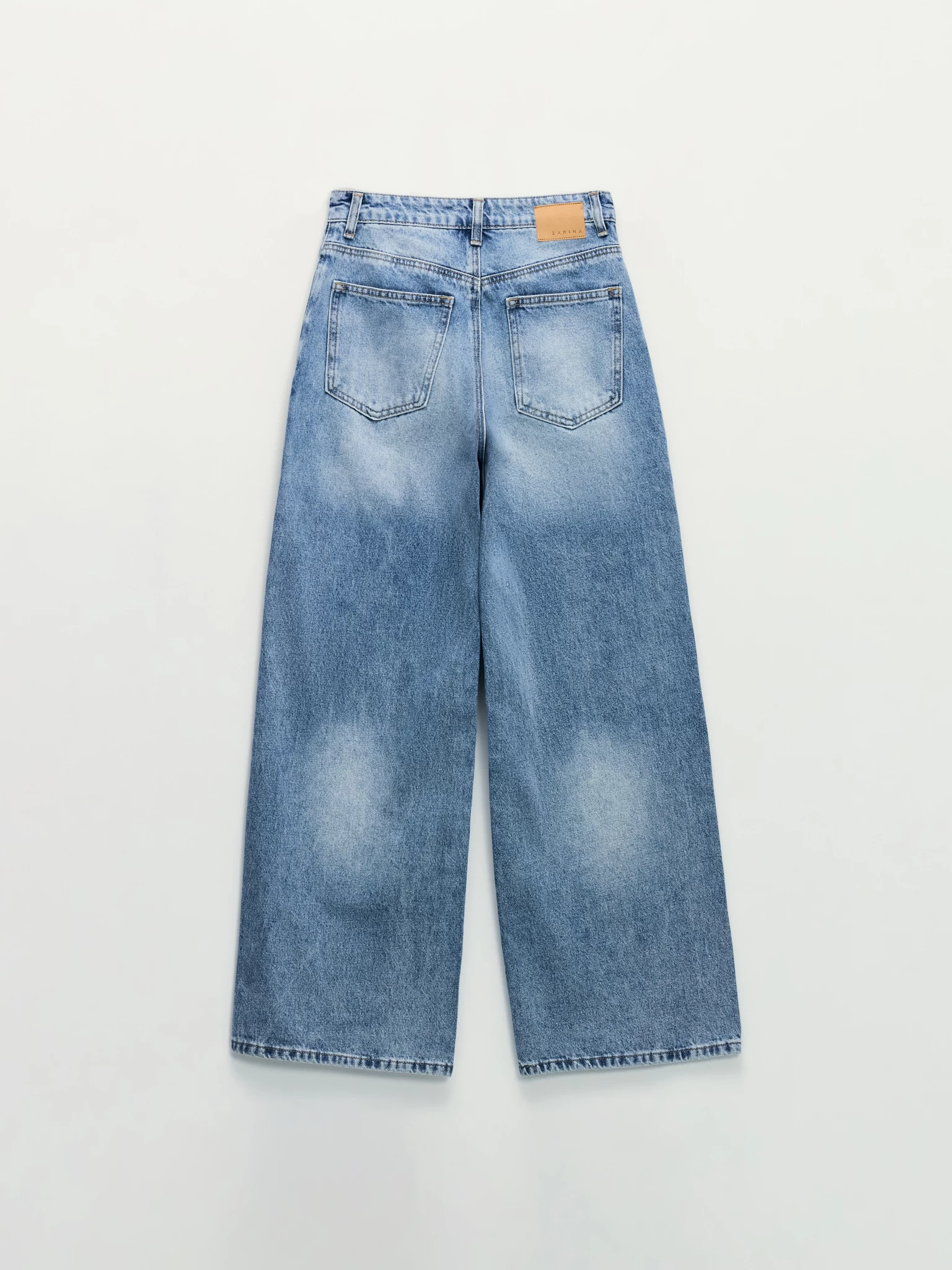 Джинсы wide leg с цветочной вышивкой ZR2603092335-102 - купить в