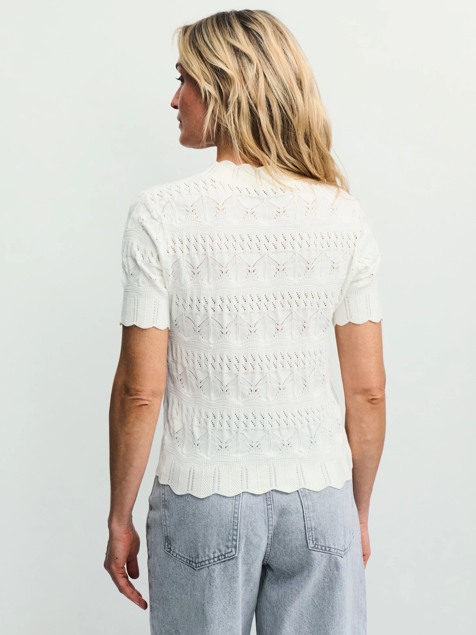 トップス 40s SummerKnit PinnapGirl Укороченный джемпер из хлопка ZR2604023308-2 - купить в интернет