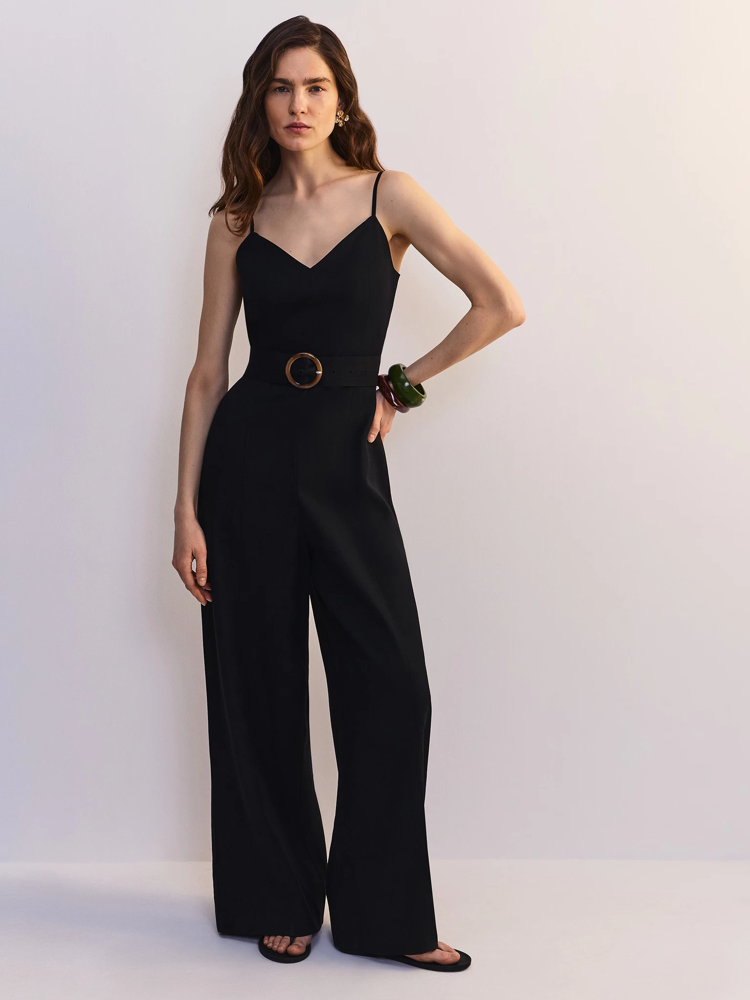 【本日限定26500→25000】 Lake House Romper Комбинезон из вискозы со льном ZR2606022916-12 - купить в интернет