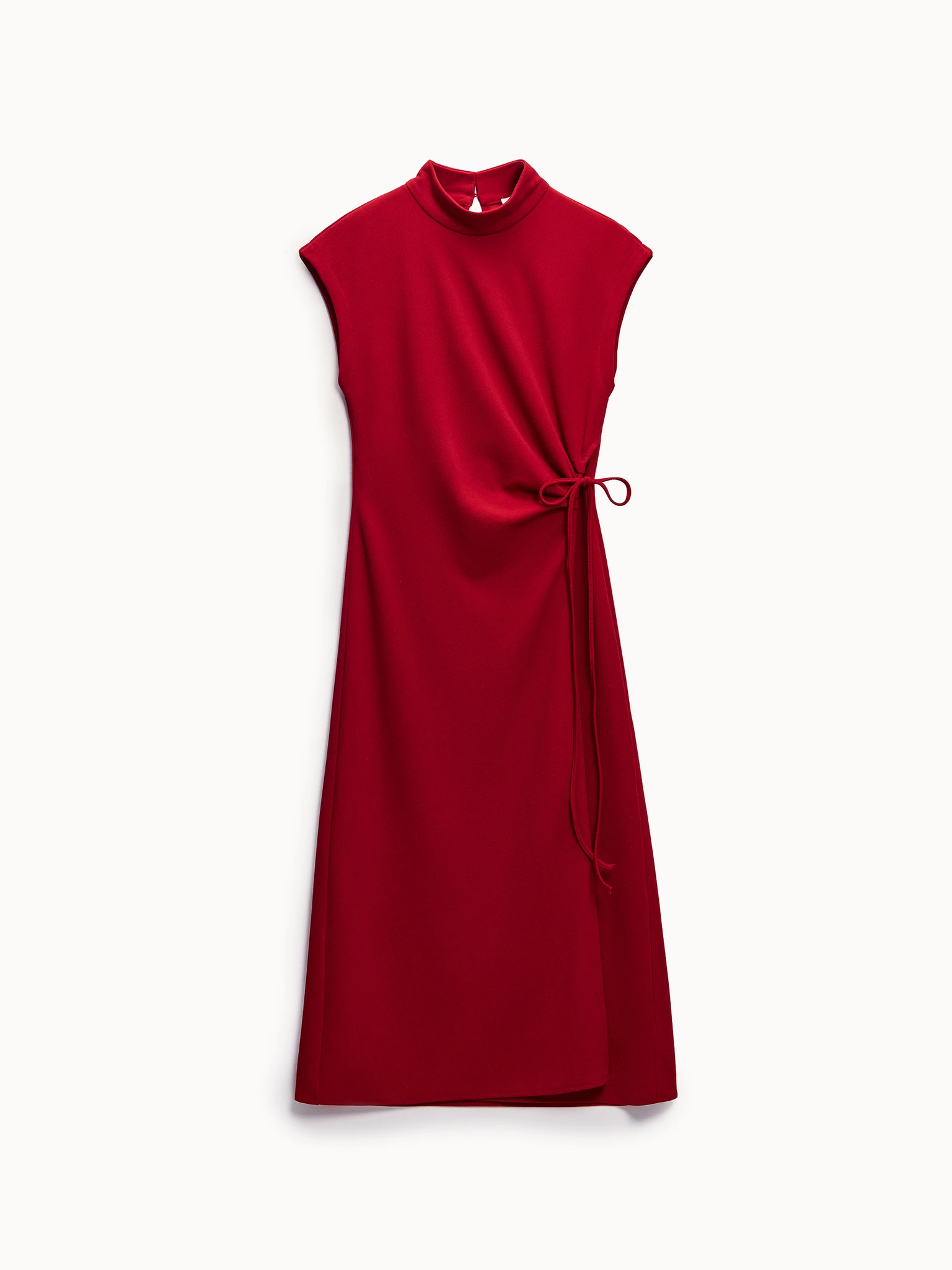 ZARINA Платье на запах с воротником-стойкой