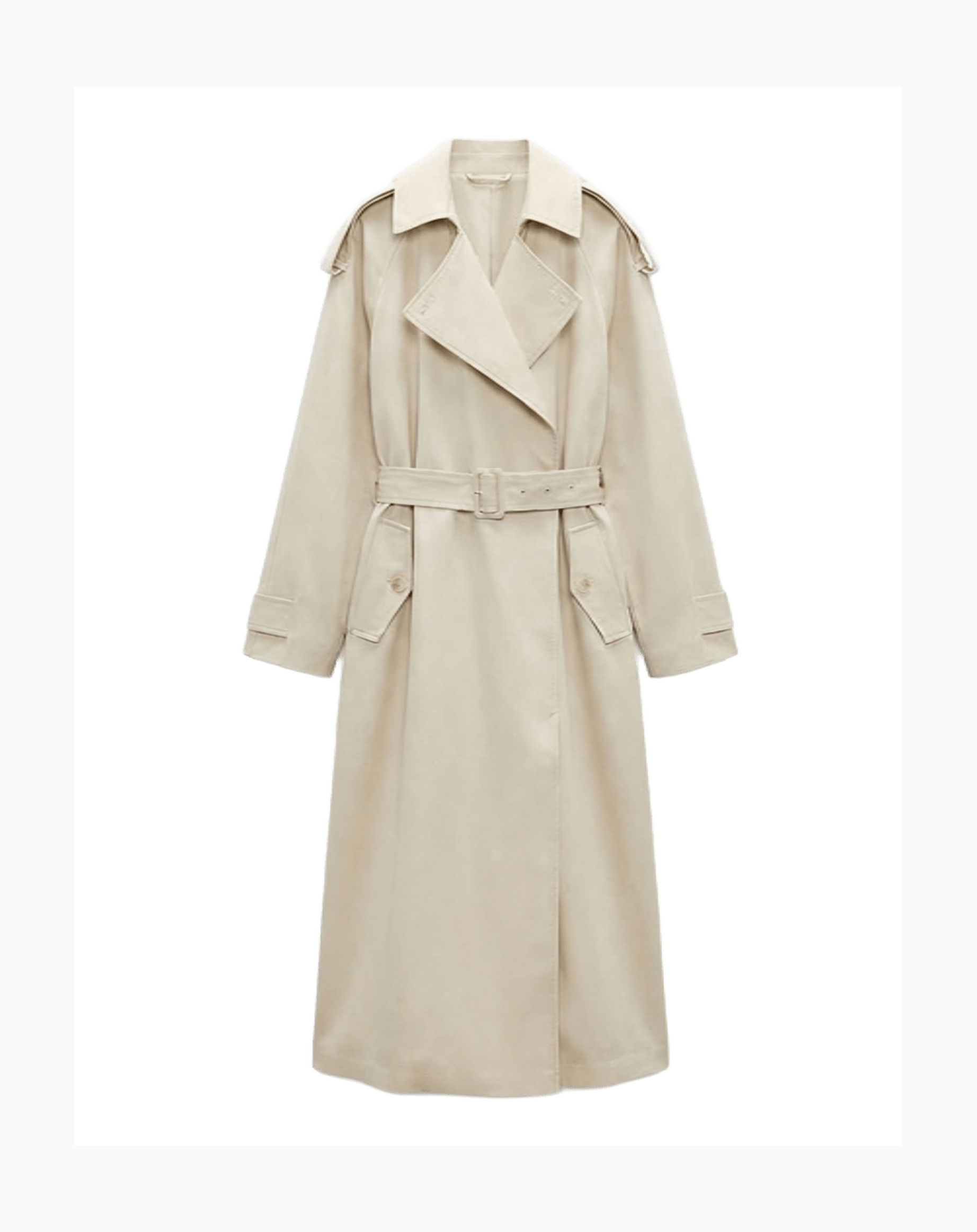 Плащ с акцентным воротником